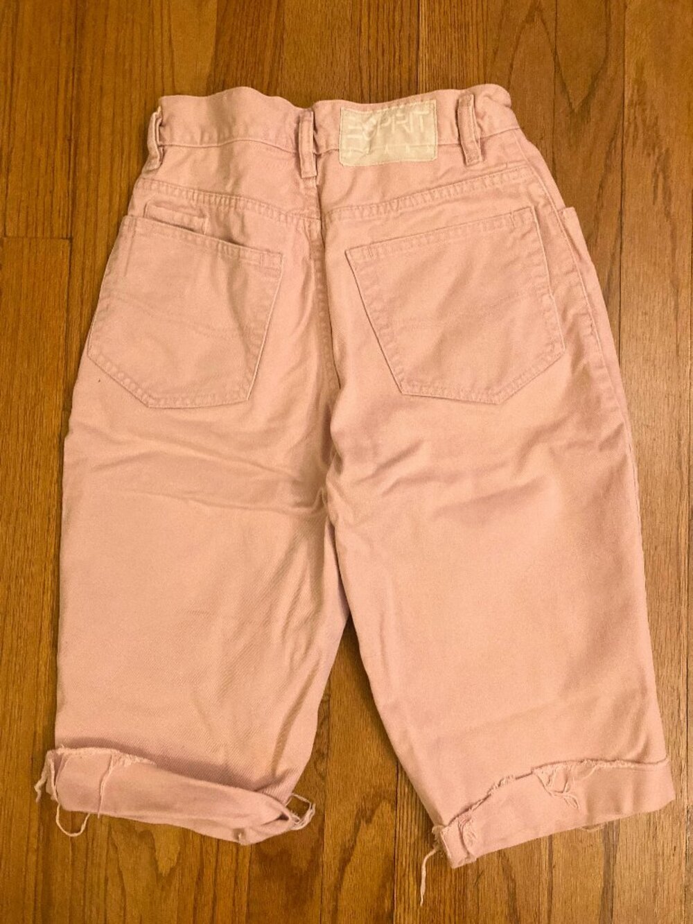 ESPRIT Vintage 80s 90s Pink Denim Cutoff Capris/Shorts ~ Sz 26/4/S